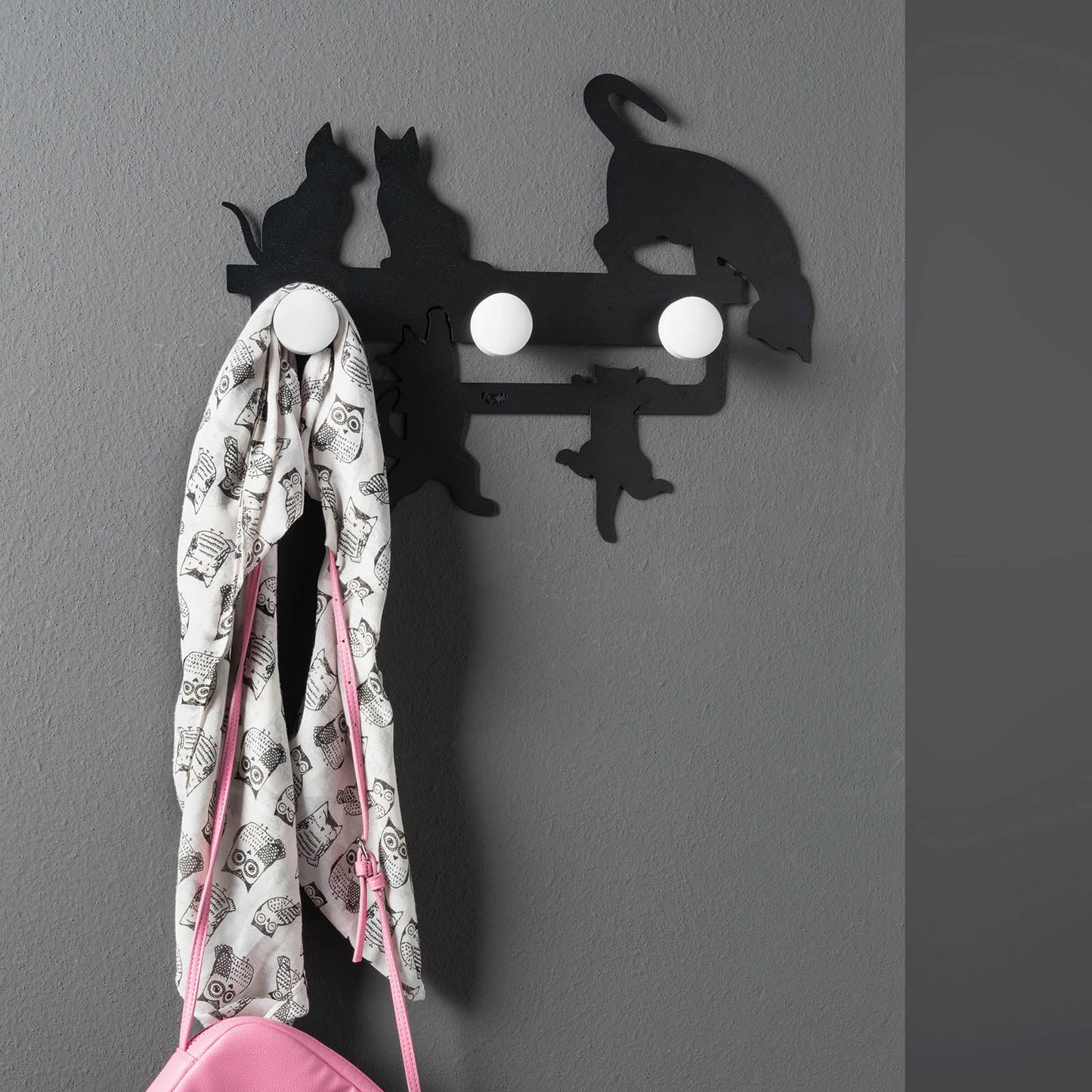 Petit porte-manteau mural design Cattitude
