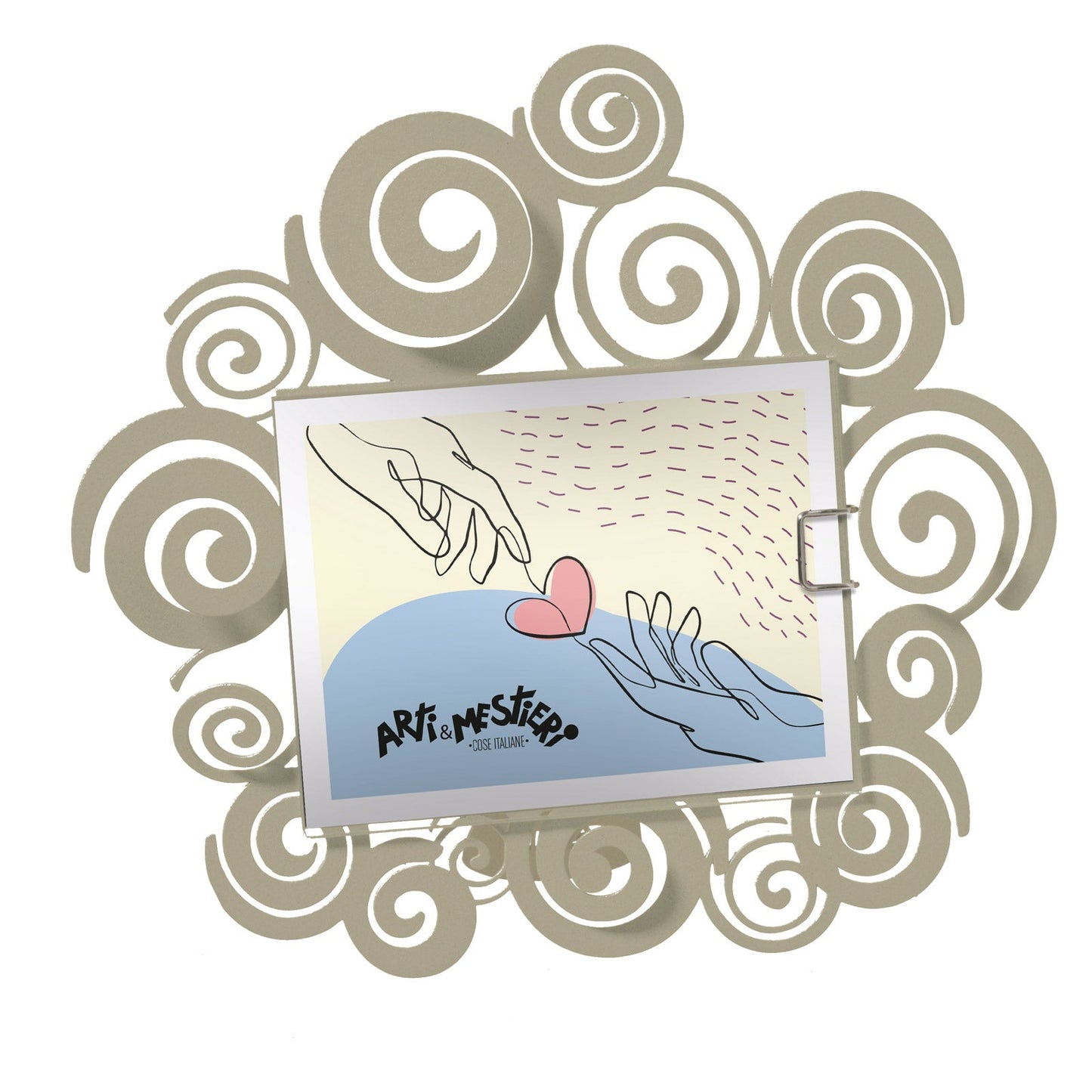 Cadre photo arabesque moderne pour cadeau de mariage