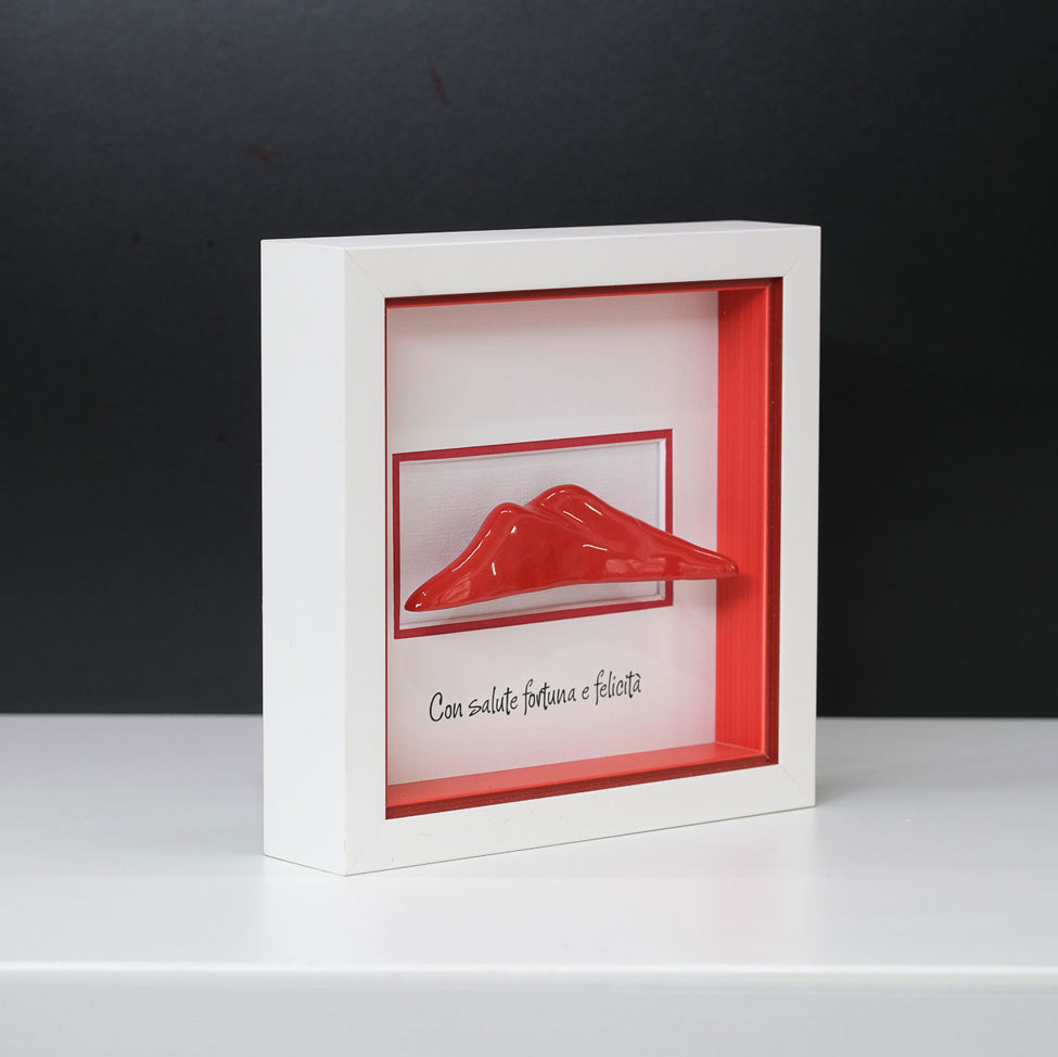 Vesuvio rosso in ceramica