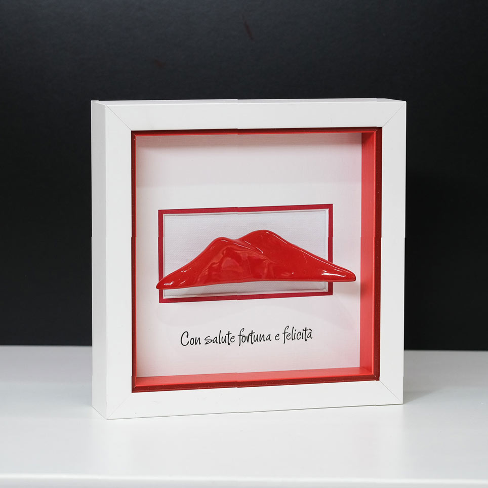 Vesuvio rosso in ceramica