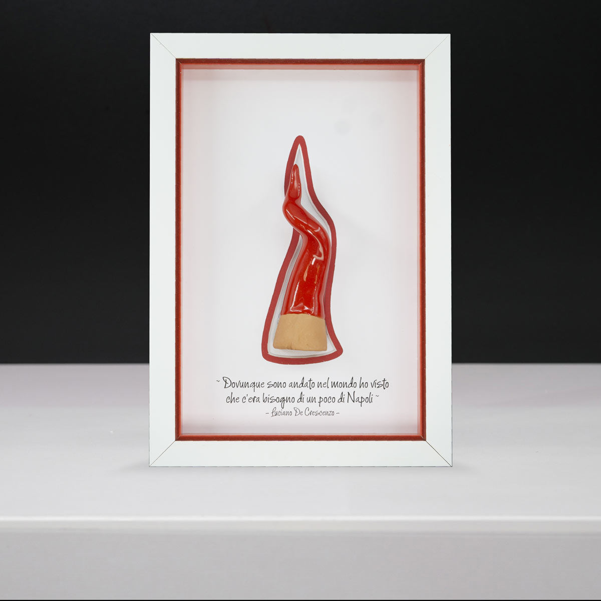 Corno rosso in ceramica
