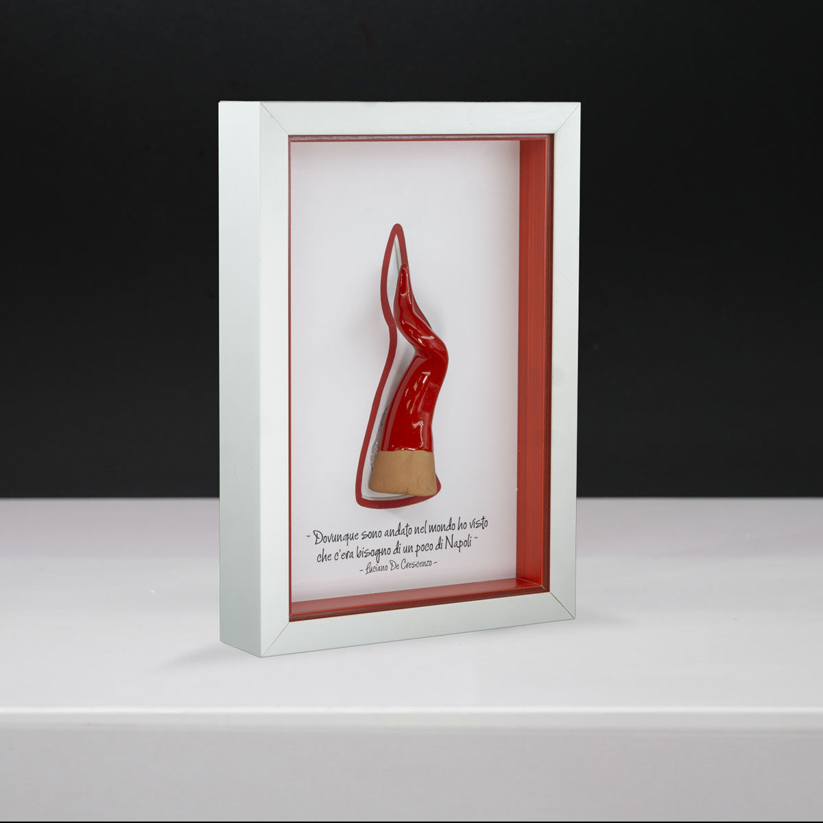 Corno rosso in ceramica