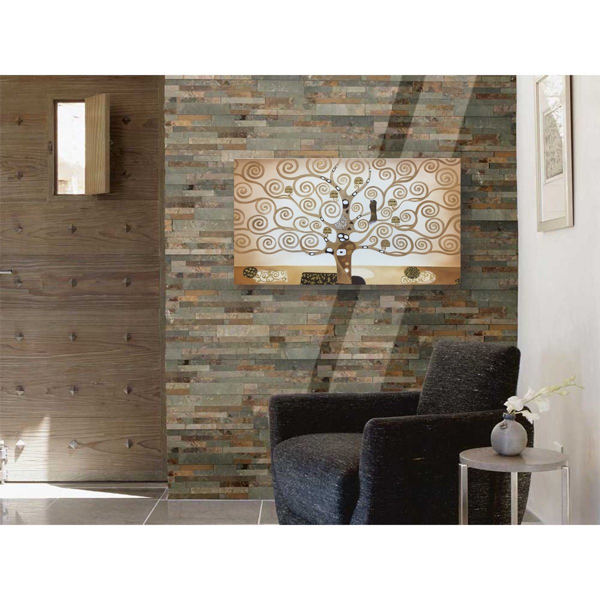 ALBERO DELLA VITA ISPIRATO A KLIMT COLORI MARRONCINI