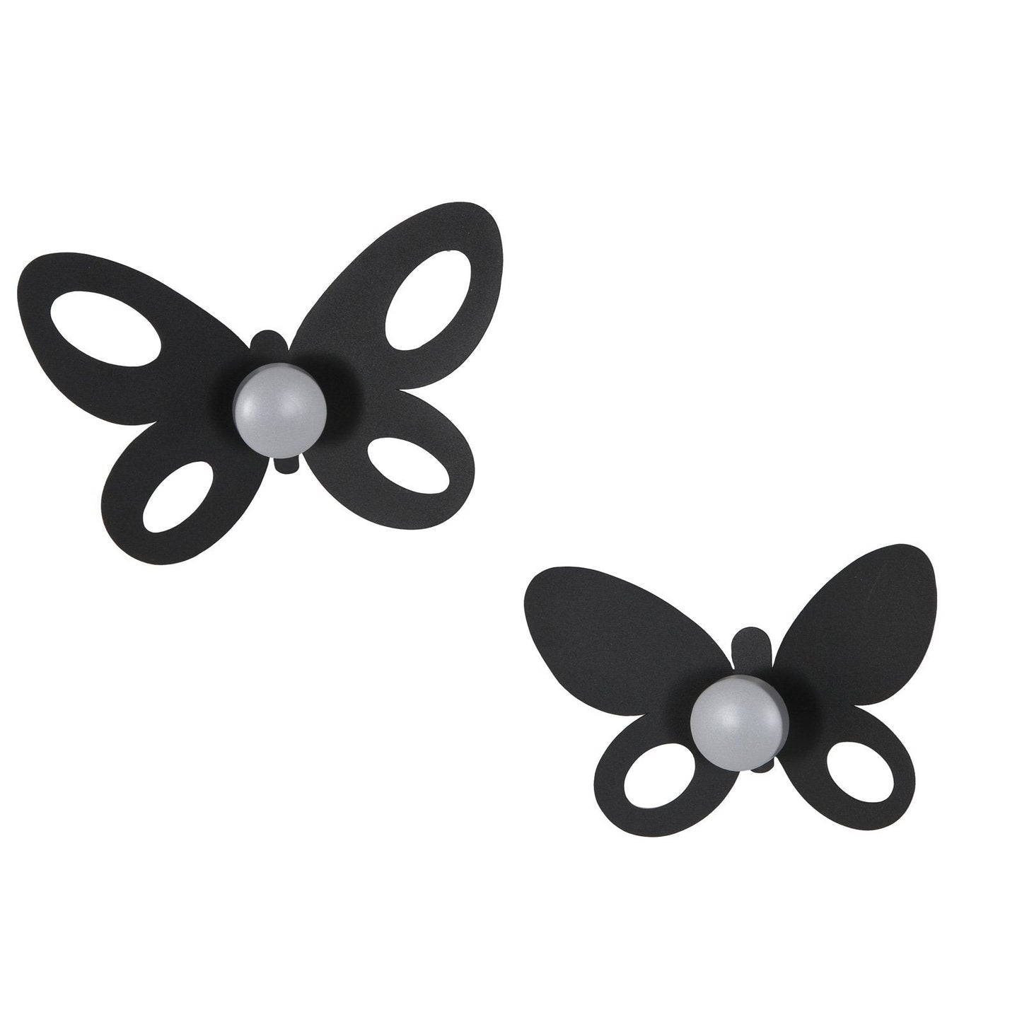 Ensemble de patères à motif papillon (2 pièces)