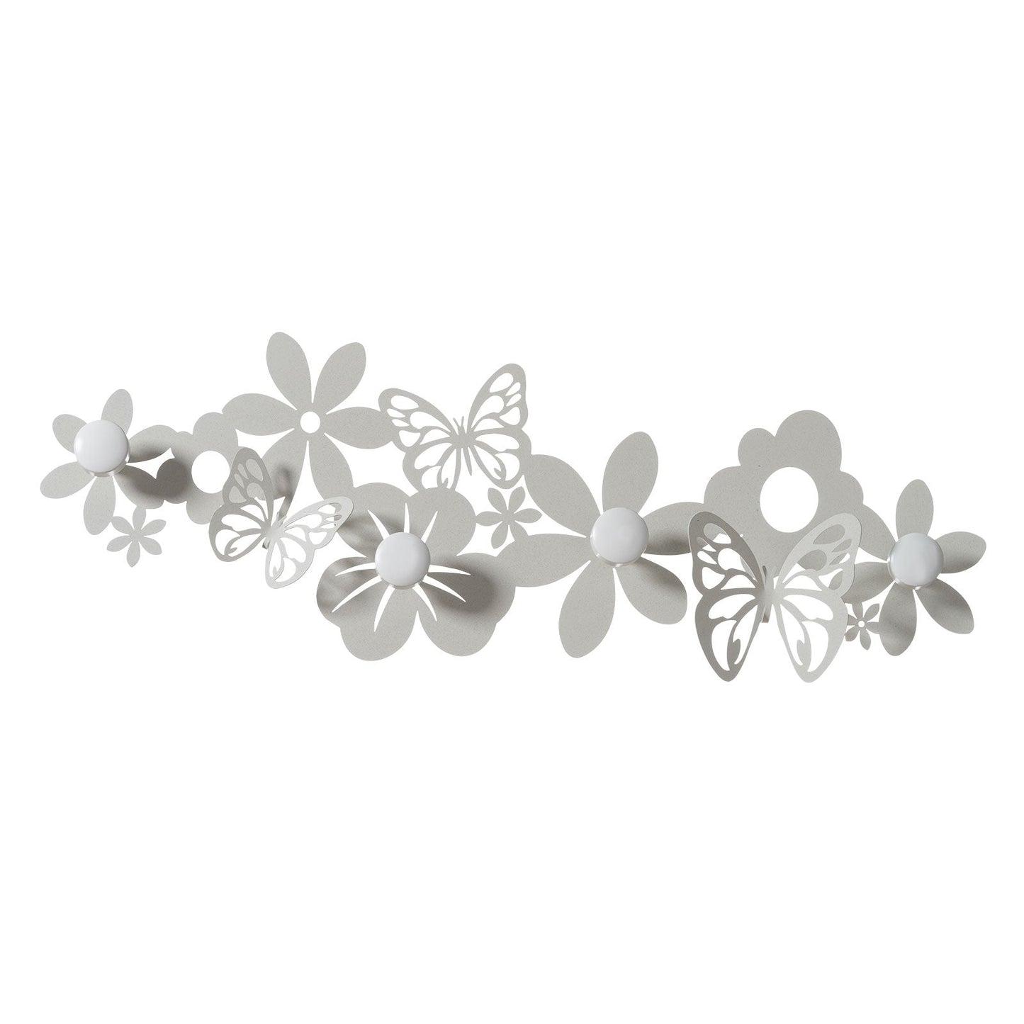 Porte-manteau mural en fer papillon