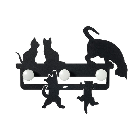 Petit porte-manteau mural design Cattitude