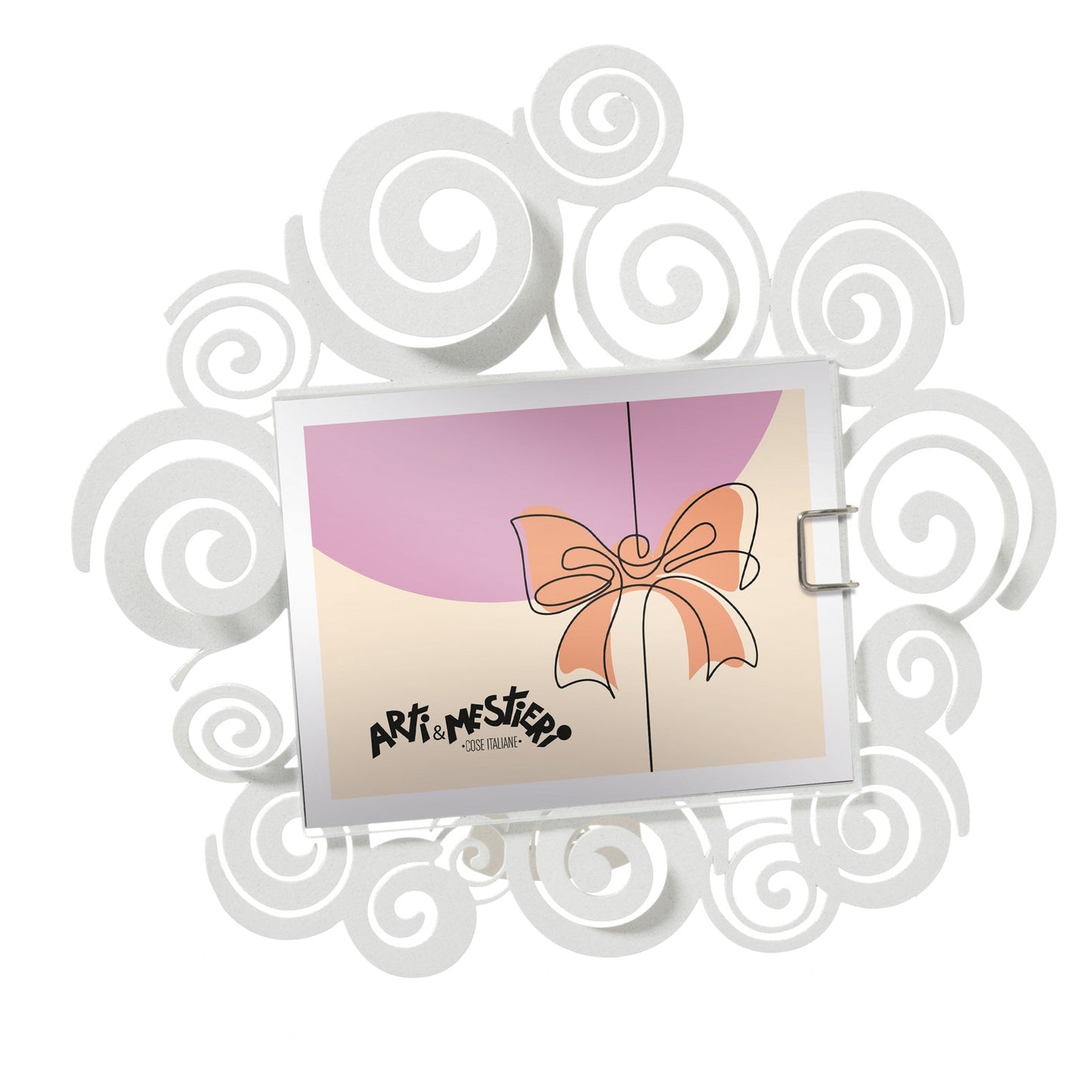 Cadre photo arabesque moderne pour cadeau de mariage