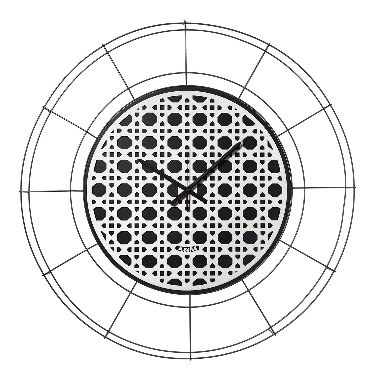 Grande horloge murale au design nu viennois