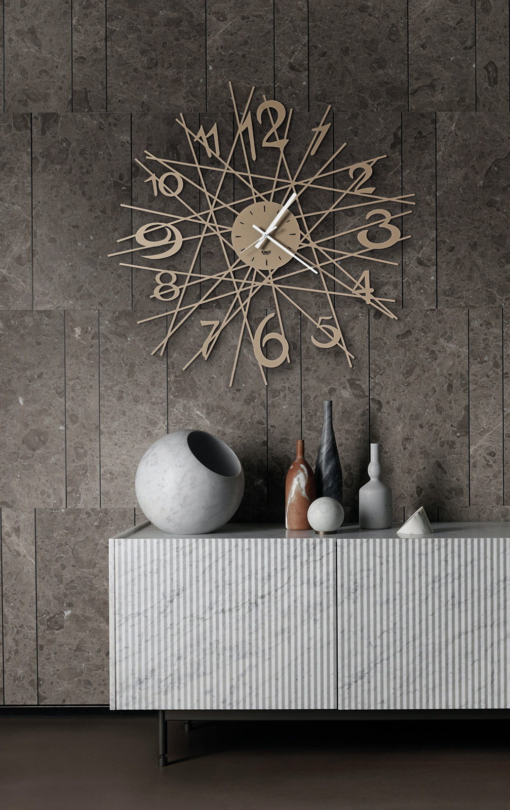 Orologio di design da parete Zig Zag