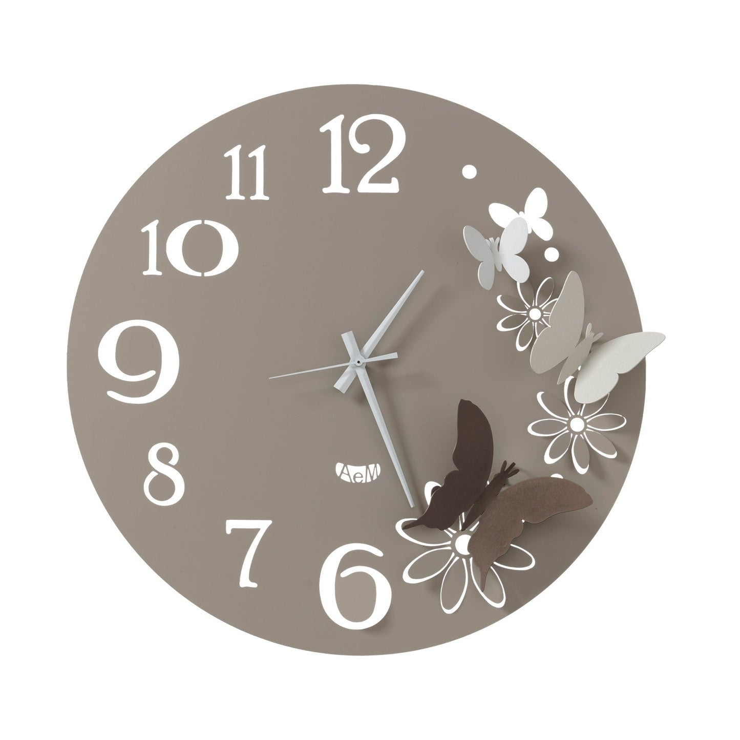 Petite horloge murale spéciale Papillons Fleurs