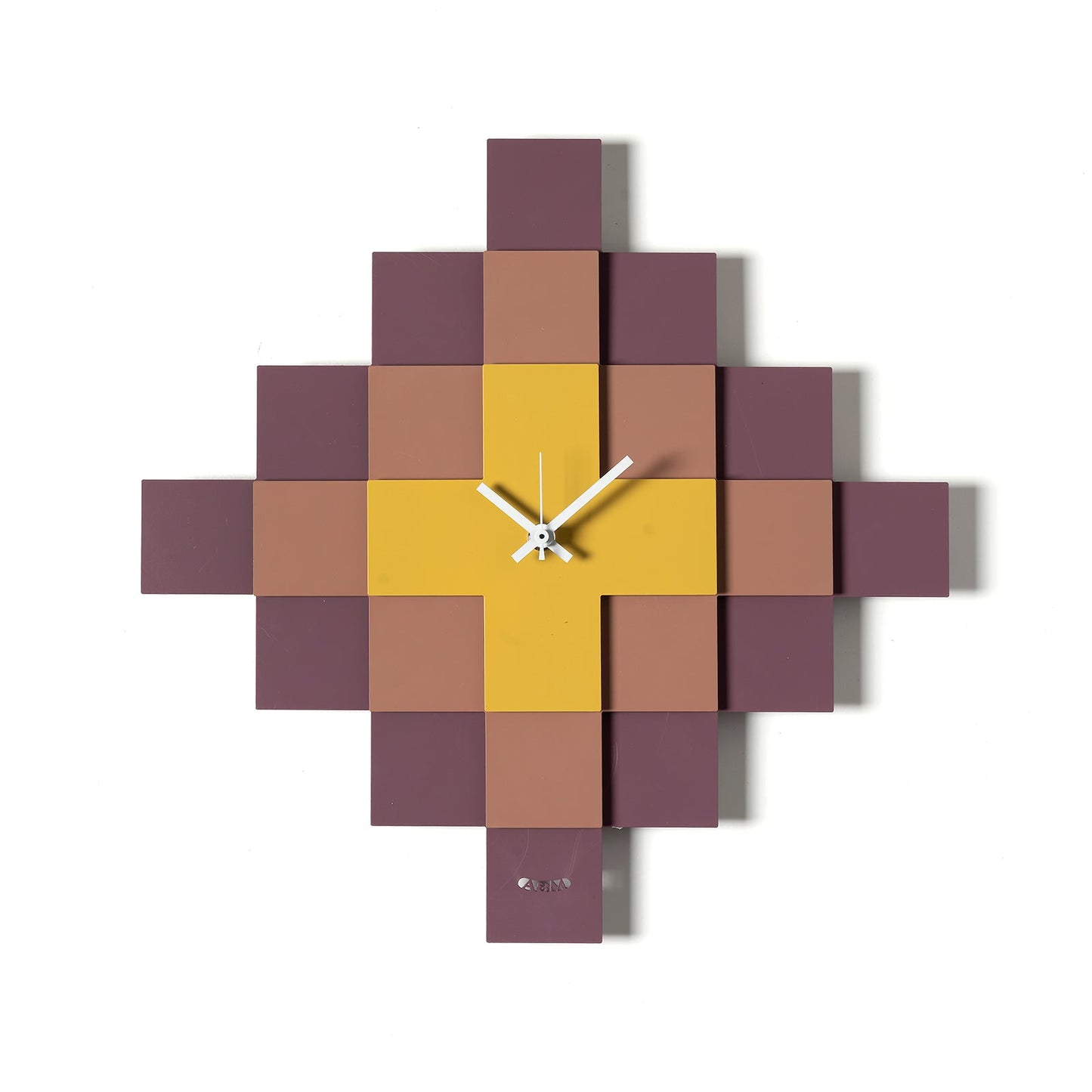 Horloge à motif mosaïque géométrique
