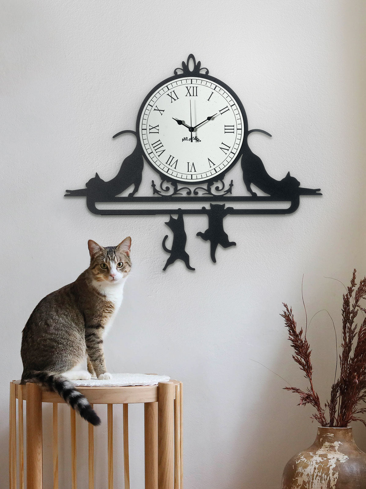 Horloge murale spéciale Cattitude