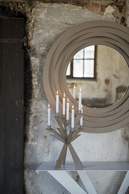 Large Circular Origami Wall Mirror