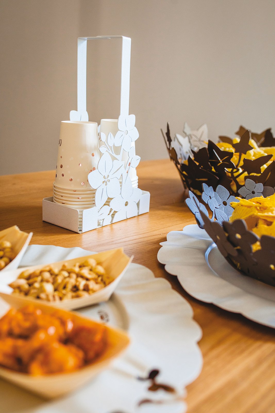 Porta bicchieri floreale di design Fior di Loto