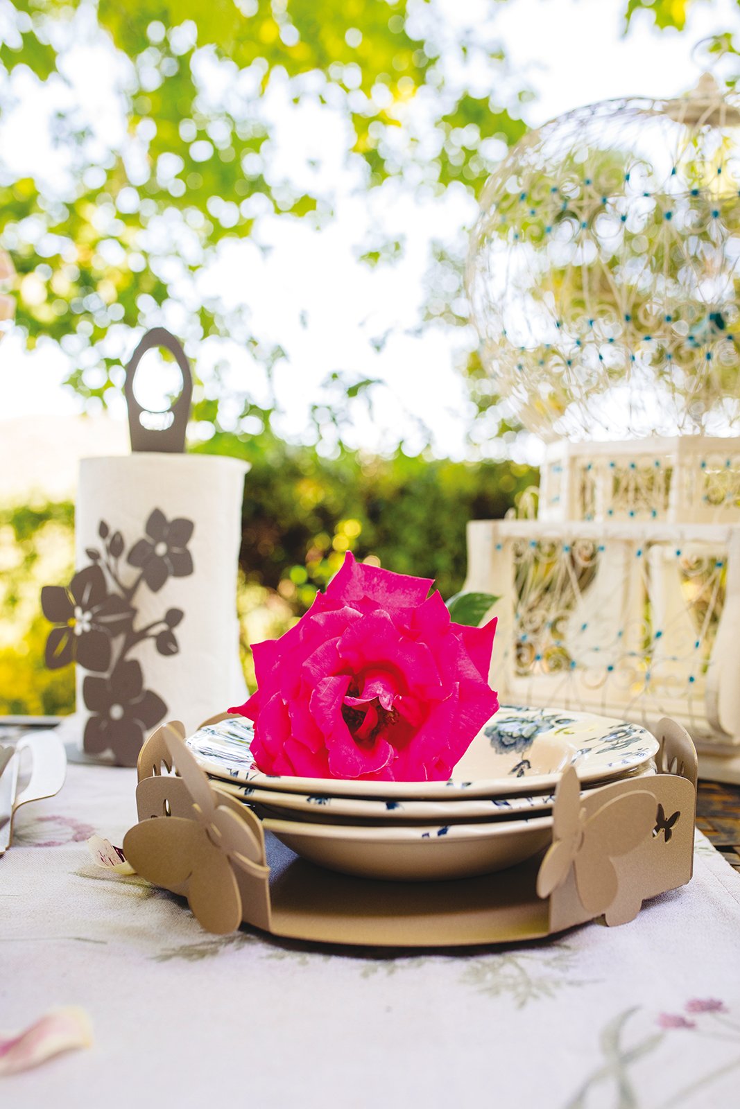 Porte-rouleau de cuisine fleur de lotus