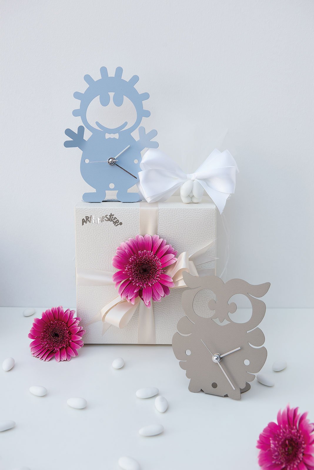 Bomboniera di design Orologio Gufetto