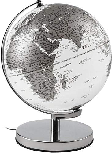 Mappamondo Illuminato a LED con Base in Acciaio - Eleganza e Modernità in Ogni Dettaglio