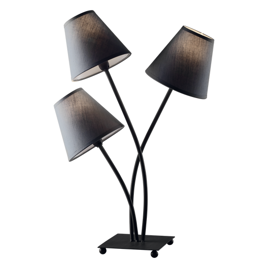 Lampada da Tavolo con Base in Ferro e Paralumi in PVC – Stile Moderno e Funzionale