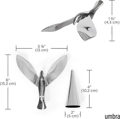 Apribottiglie Tipsy in Metallo Cromato – Eleganza in Equilibrio