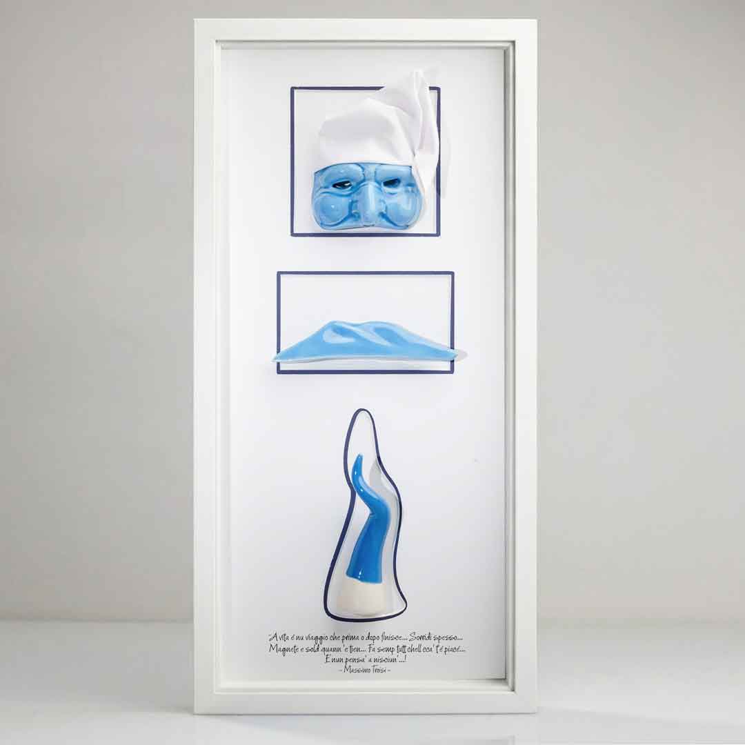 L'Essenza di Napoli in Ceramica Azzurra – 20x42 cm