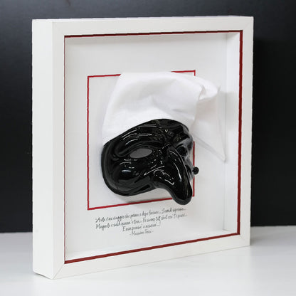 Pulcinella nero in ceramica