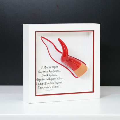 Red ceramic horn