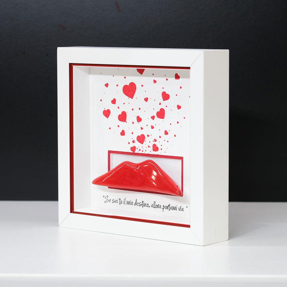 Vesuvio rosso in ceramica  con sbuffo cuore