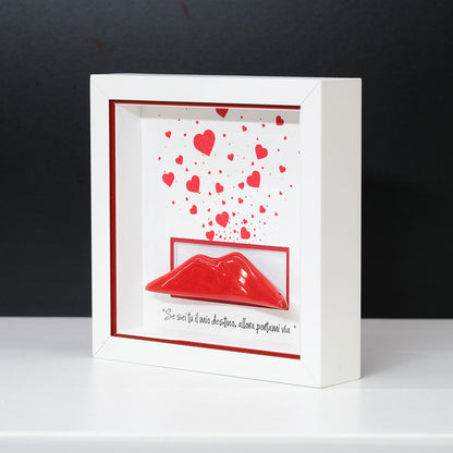 Vesuvio rosso in ceramica  con sbuffo cuore