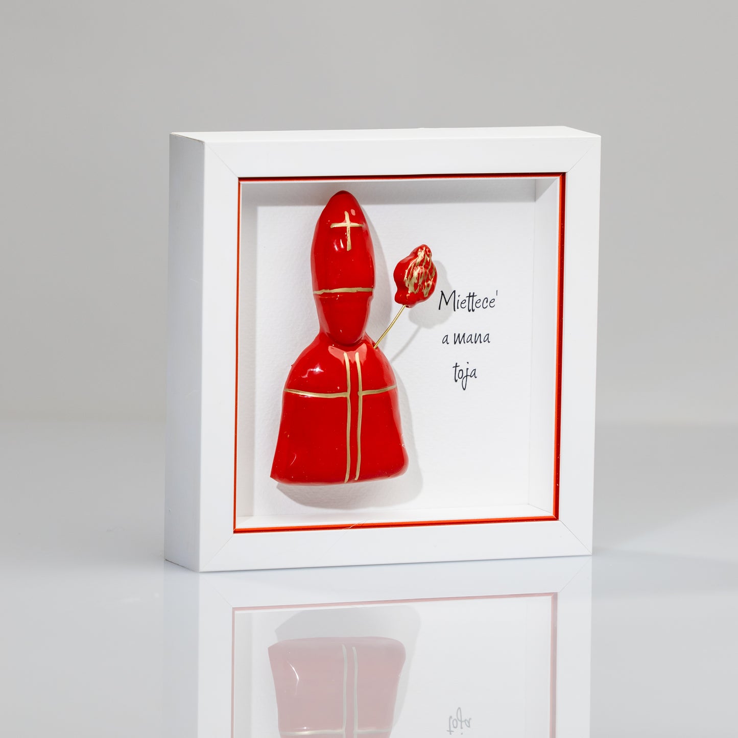 Quadro San Gennaro in Ceramica 16x16 cm Con Cornice e Scatola Regalo (Copia)