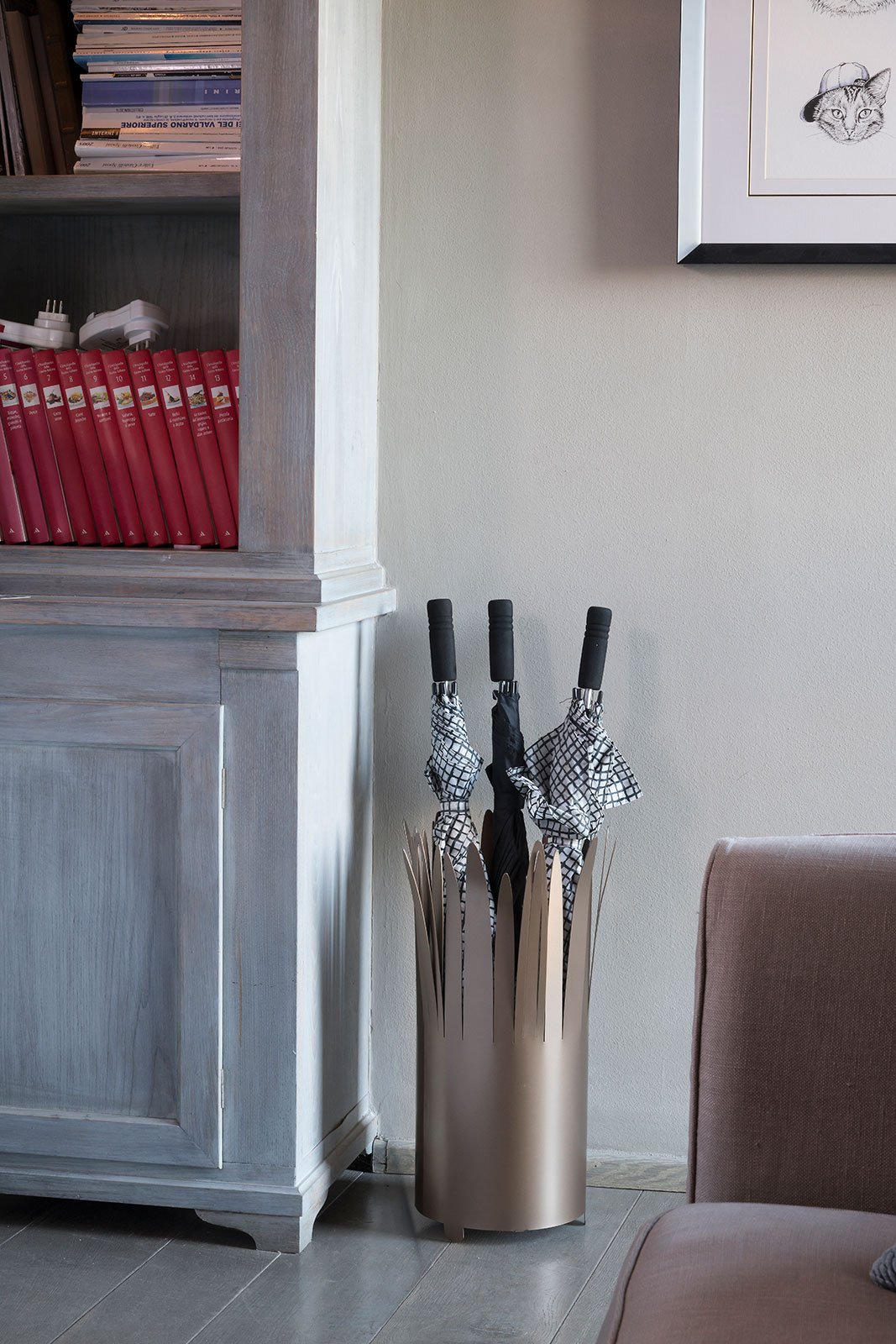 Porte-parapluie avec raies pastenagues