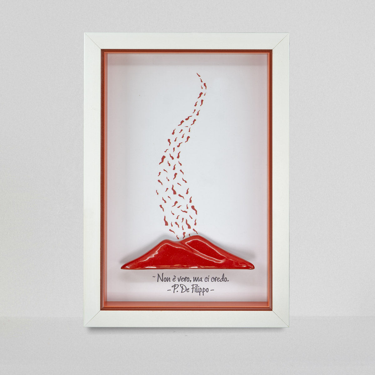 Vesuvio rosso  con sbuffo corni