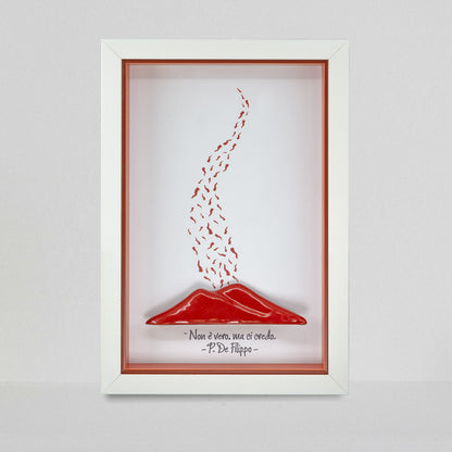 Vesuvio rosso  con sbuffo corni