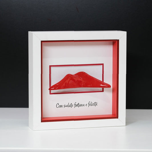 Vesuvio rosso in ceramica
