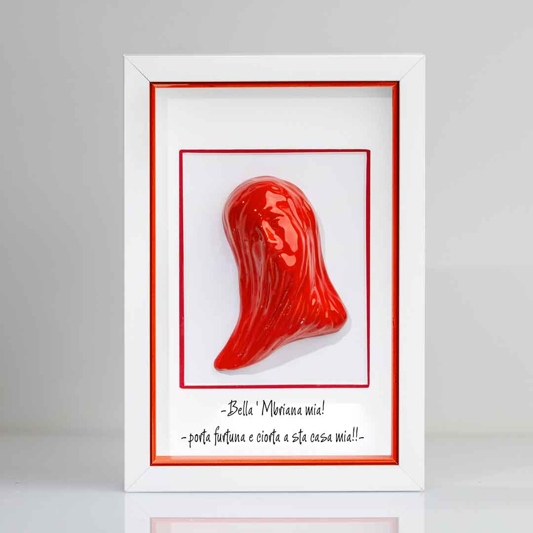 Magnifique Mbriana en céramique blanche avec cadre et phrase personnalisable