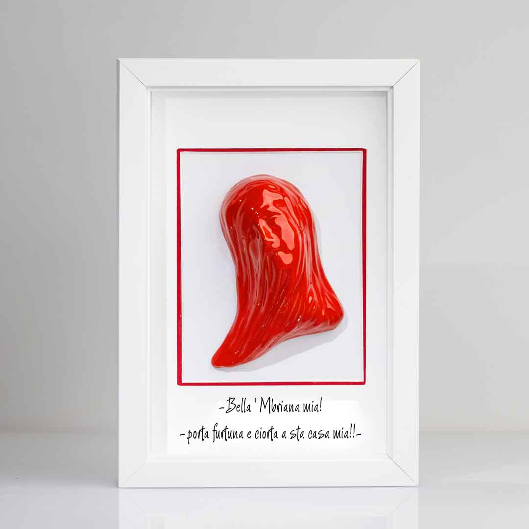 Magnifique Mbriana en céramique blanche avec cadre et phrase personnalisable