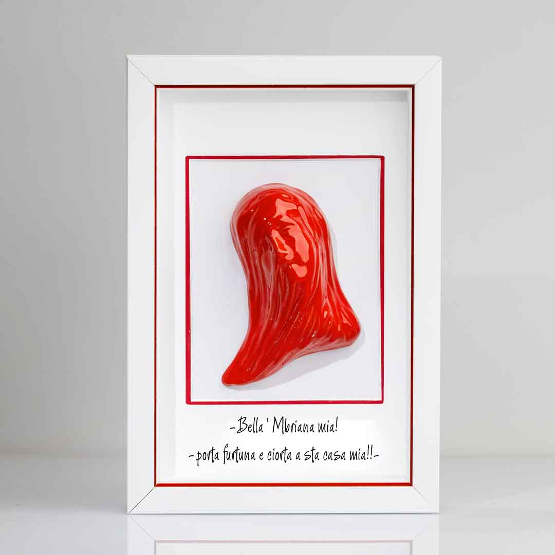 Magnifique Mbriana en céramique blanche avec cadre et phrase personnalisable