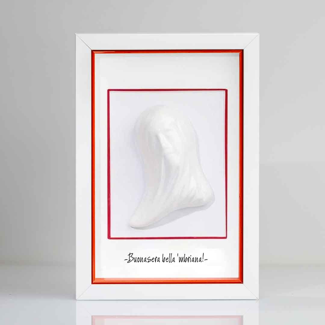 Magnifique Mbriana en céramique blanche avec cadre et phrase personnalisable