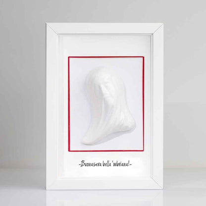 Magnifique Mbriana en céramique blanche avec cadre et phrase personnalisable