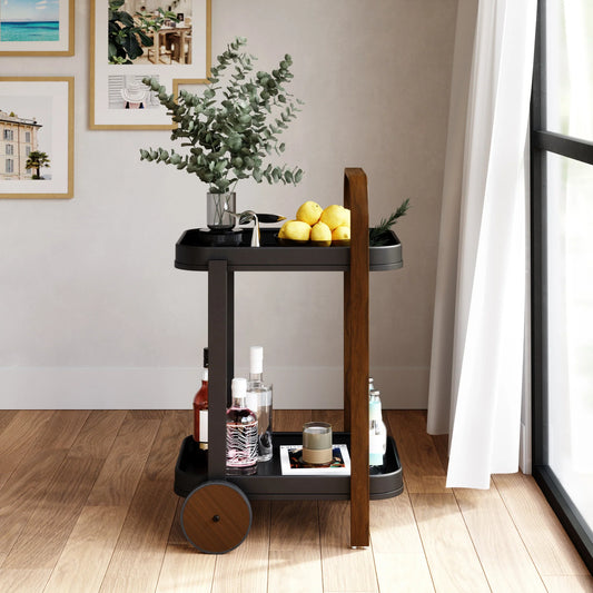 Carrello Bar e Mobiletto Multiplo Bellwood Noce – Umbra