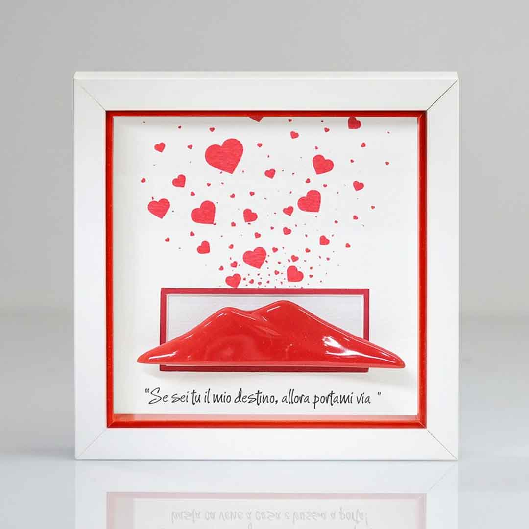 Vesuvio Rosso In Ceramica  Con Sbuffo Cuore