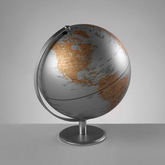 Mappamondo Illuminato in Oro e Metallizzato: Eleganza e Stile per Ogni Ambiente