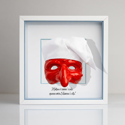 Pulcinella nero in ceramica