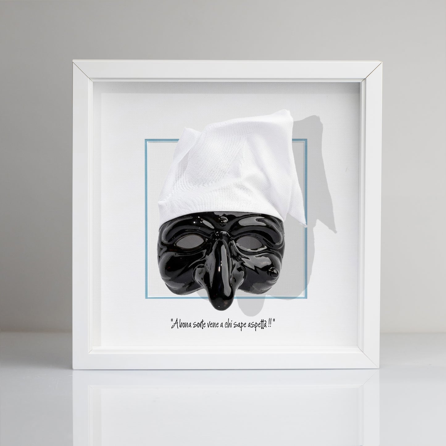 Black ceramic Pulcinella