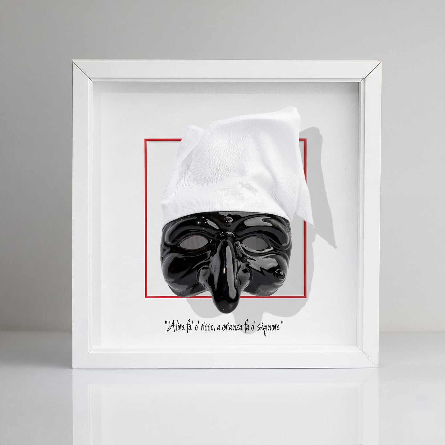 Black ceramic Pulcinella