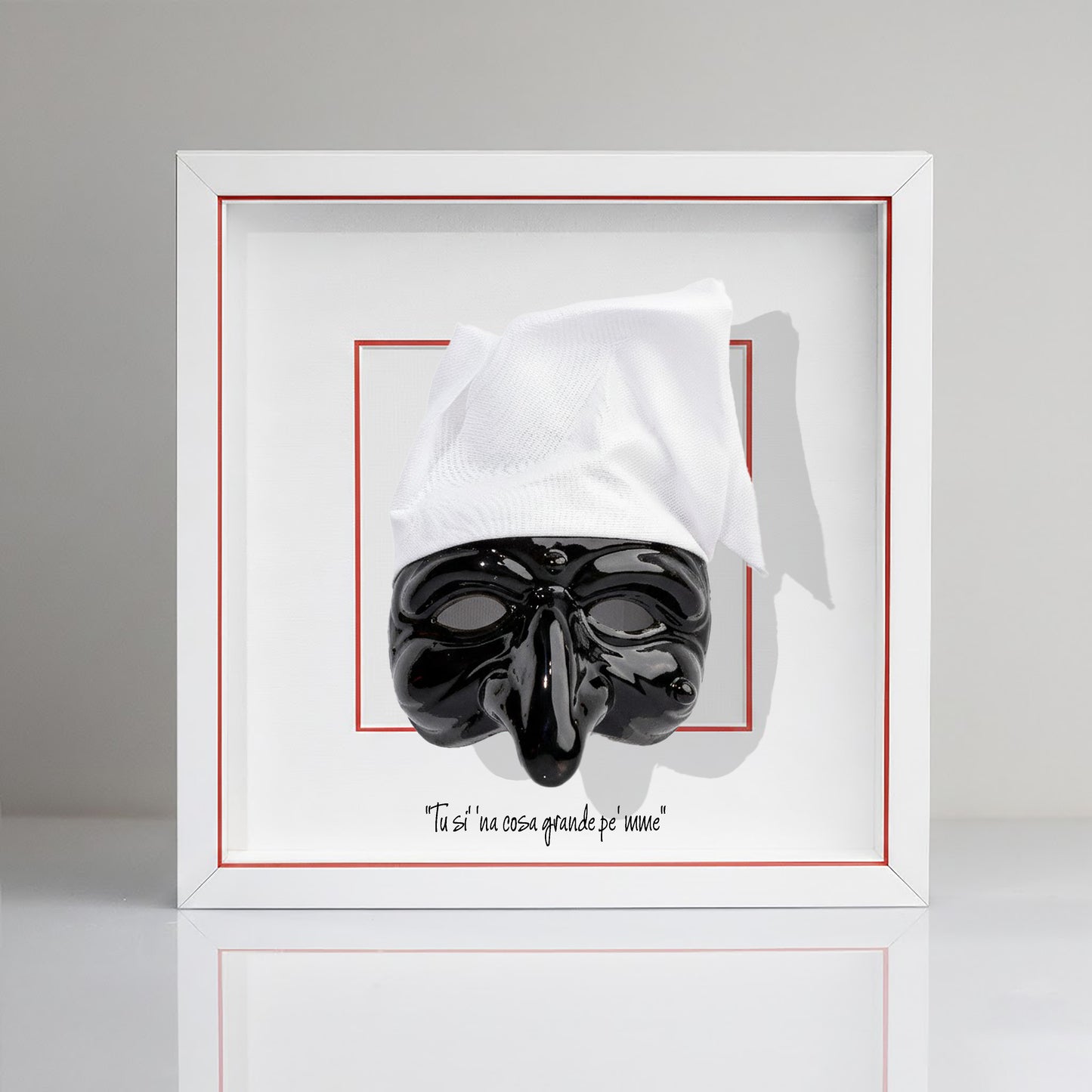 Black ceramic Pulcinella