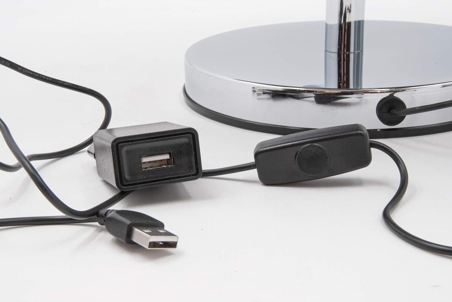 Globe lumineux avec base en acier et LED - Sphère en méthacrylate blanc et argent Ø 30 cm 