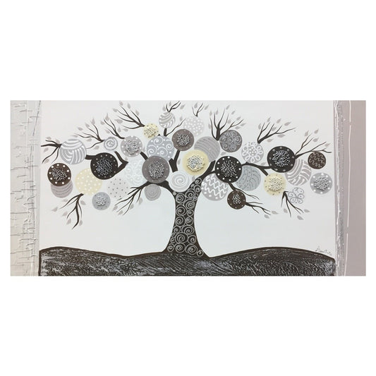 PEINTURE D'ARBRE À L'HUILE SUR TOILE APPLICATIONS DE MATÉRIAUX