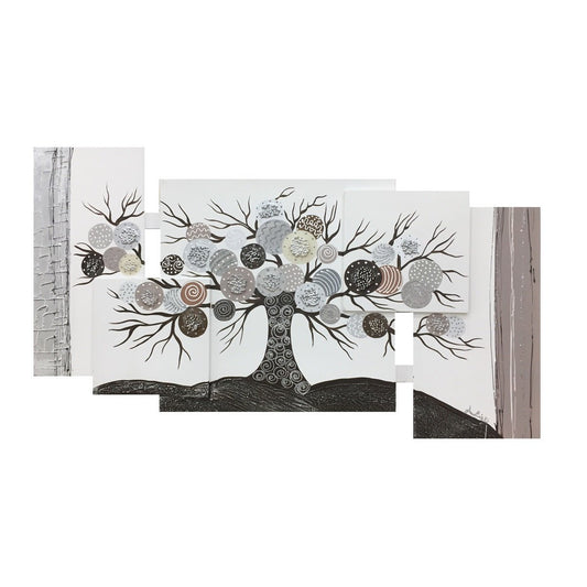 PEINTURE D'ARBRE SUR PLUSIEURS TOILES