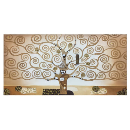 ARBRE DE VIE INSPIRÉ DE KLIMT AVEC DES COULEURS MARRON