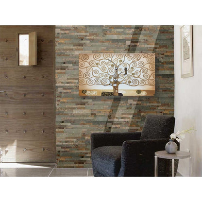 ARBRE DE VIE INSPIRÉ DE KLIMT AVEC DES COULEURS MARRON